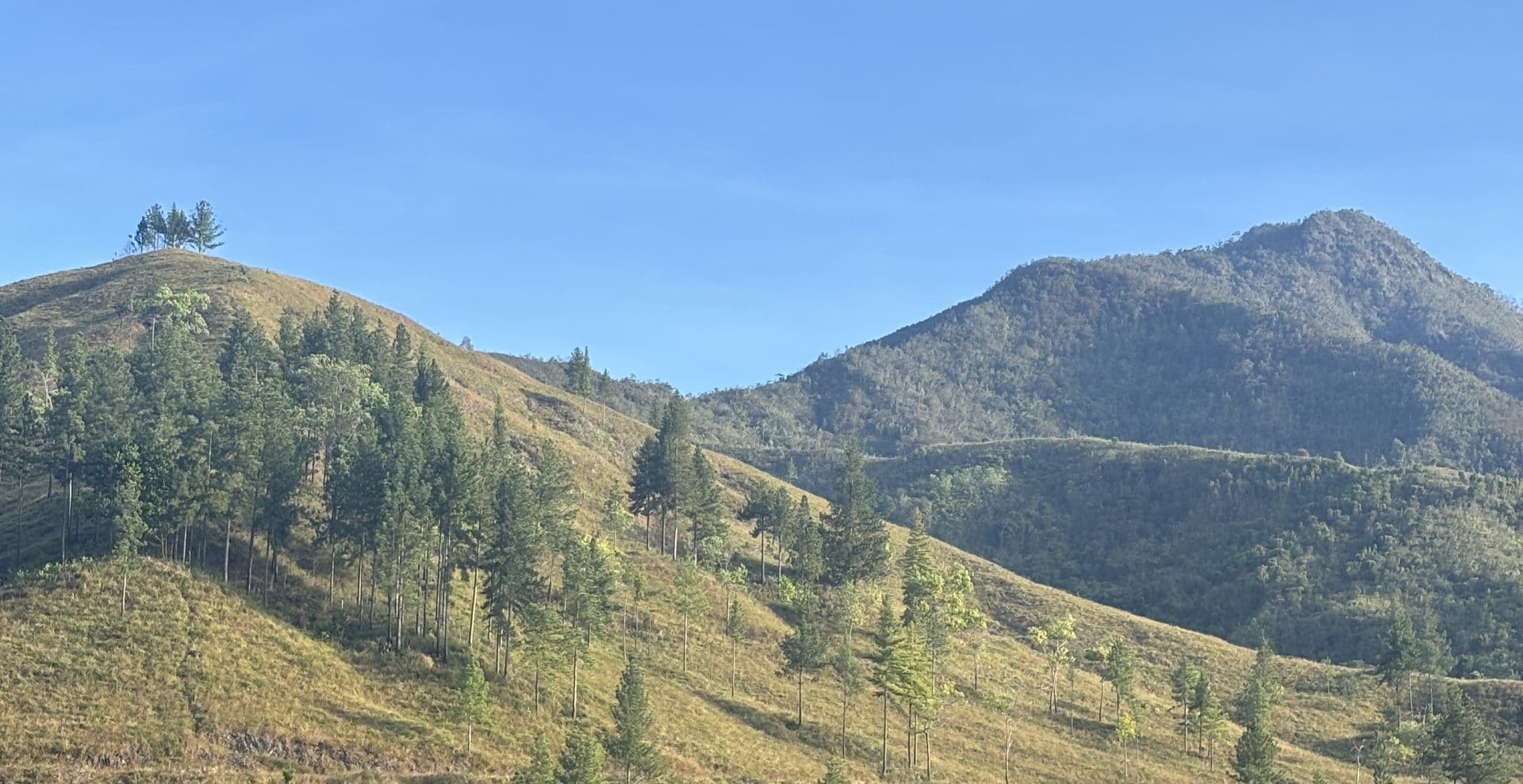 Misty mountain ridges near Canayan in Malaybalay, Bukidnon